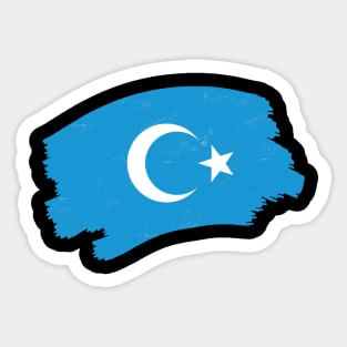 Free the Uyghurs - Save Uyghur Flag Sticker